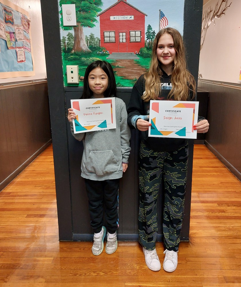 Westview Spelling Bee Champions
